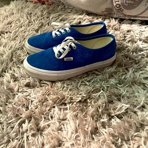 Blue soft velvet Vans!